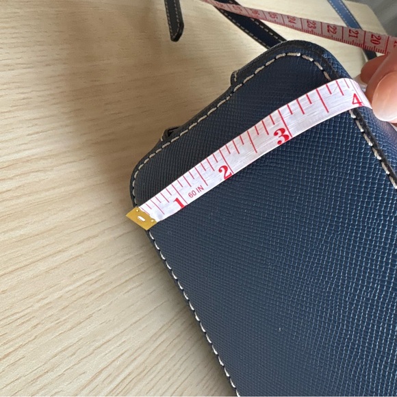 GUESS Navy Denim Look Shoulder Bag | Faux Leather Style Purse NWT - Picture 12 of 12